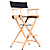 Pro Series Tall Director's Chair (30 in., Natural Frame, Black Canvas)