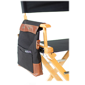 Deluxe Script Pouch (Black Canvas with Brown Leather Trim)