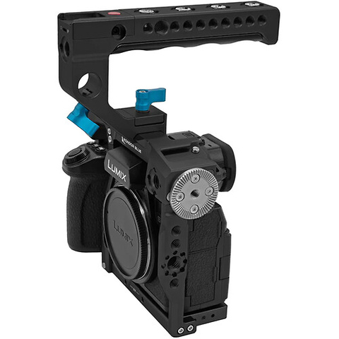 Camera Cage with Top Handle for Panasonic Lumix S5II/X (Raven Black) Image 2