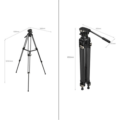 AD-01 Heavy-Duty Tripod with Fluid Head Image 2