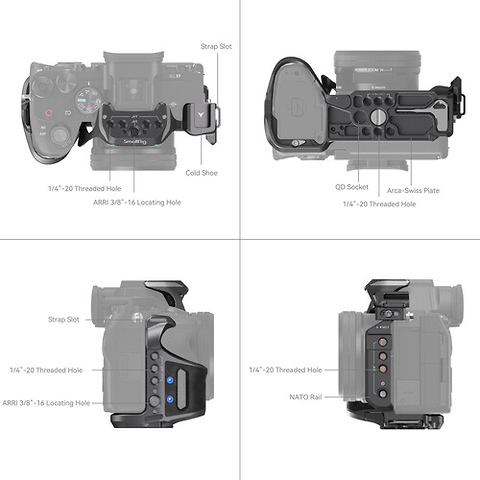 Rhinoceros Advanced Cage Kit for Sony a7R V, a7 IV & a7S III Image 4