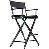 30 in. Pro Series Tall Director's Chair (Black Frame, Black Canvas) Thumbnail 0