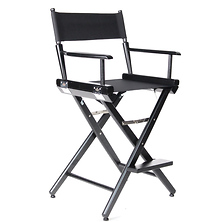 24 in. Pro Series Medium Counter Height Director's Chair (Black Frame, Black Canvas) Image 0