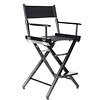 24 in. Pro Series Medium Counter Height Director's Chair (Black Frame, Black Canvas) Thumbnail 0