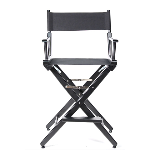 24 in. Pro Series Medium Counter Height Director's Chair (Black Frame, Black Canvas) Image 1