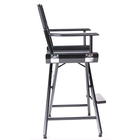 24 in. Pro Series Medium Counter Height Director's Chair (Black Frame, Black Canvas) Image 2