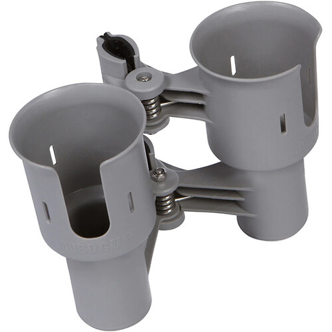 Clamp-On Dual-Cup & Drink Holder (Gray) Image 2