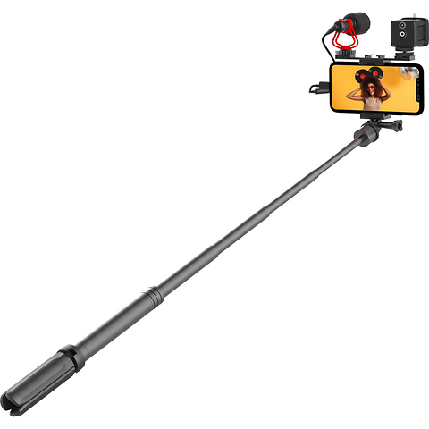 Vlogging Kit with Fill Light,Extension Pole, Mic, Phone Holder & Tripod - Pre-Owned Image 0