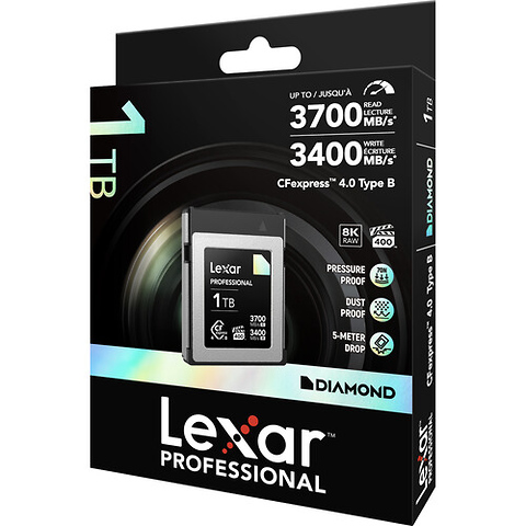 1TB Professional DIAMOND CFexpress 4.0 Type B Memory Card Image 4