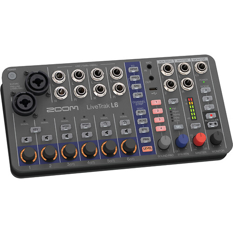 LiveTrak L-6 Portable 6-Channel Digital Mixer and Multitrack Recorder Image 1