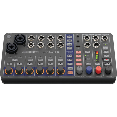 LiveTrak L-6 Portable 6-Channel Digital Mixer and Multitrack Recorder Image 2