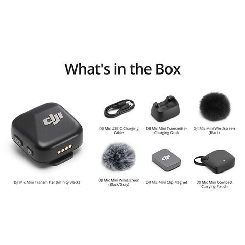 Mic Mini Clip-On Transmitter with Built-In Microphone (2.4 GHz, Infinity Black) Image 1