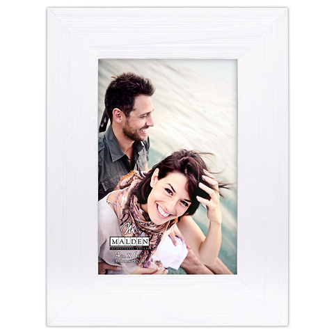 4 x 6 in. Wide Linear Manhattan Frame (White) Image 0