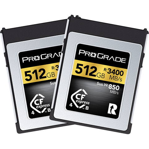 512GB CFexpress 4.0 Type B Gold Memory Card (2-Pack) Image 0