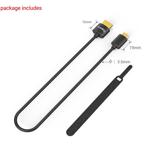 Mini-HDMI to HDMI Cable (13.8 in.) Image 2