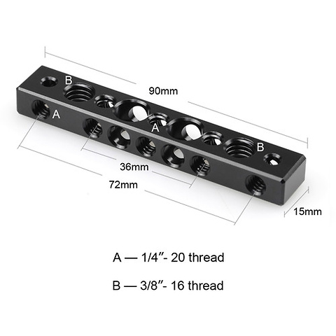 Cheese Bar with 1/4 in.-20 & 3/8 in.-16 Screw Holes Image 3