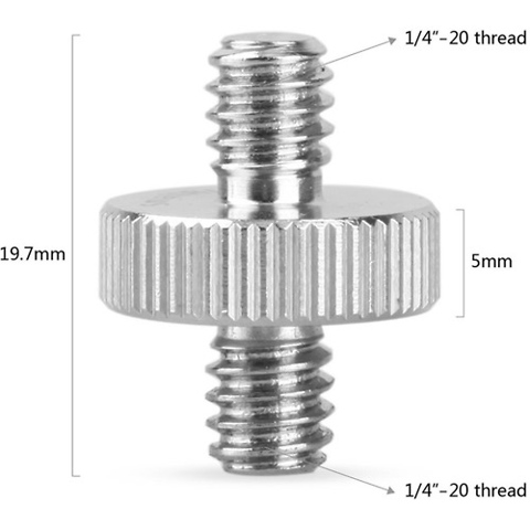 1/4 in.-20 to 1/4 in.-20 Double-End Stud (2-Pack) Image 2