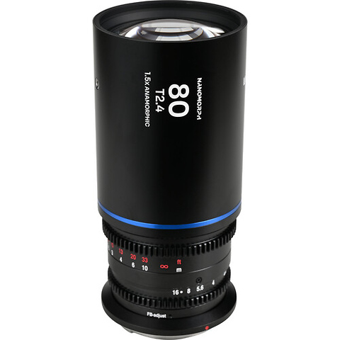 Laowa Nanomorph 80mm T2.4 1.5x S35 Anamorphic Lens (Sony E, Blue Flare) Image 1