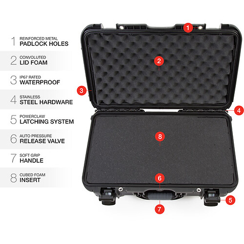 935 Wheeled Hard Case with Foam Insert (Black, 28.5L) Image 6