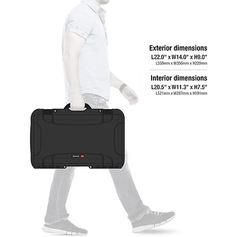 935 Wheeled Hard Case with Foam Insert (Black, 28.5L) Image 7
