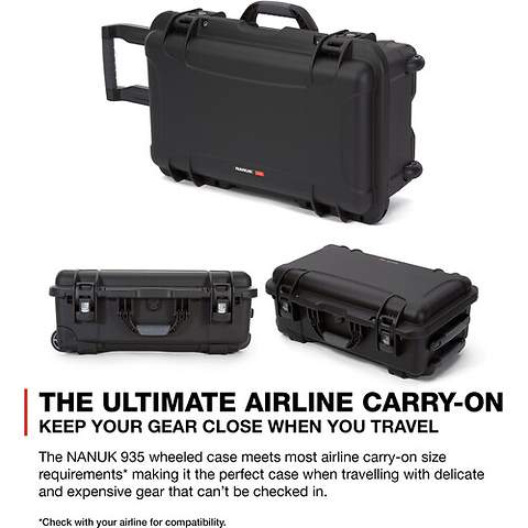 935 Wheeled Hard Case with Foam Insert (Black, 28.5L) Image 8