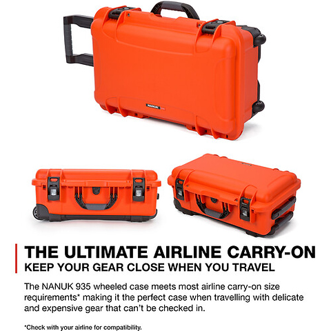 935 Wheeled Hard Case with Foam Insert (Orange, 28.5L) Image 8