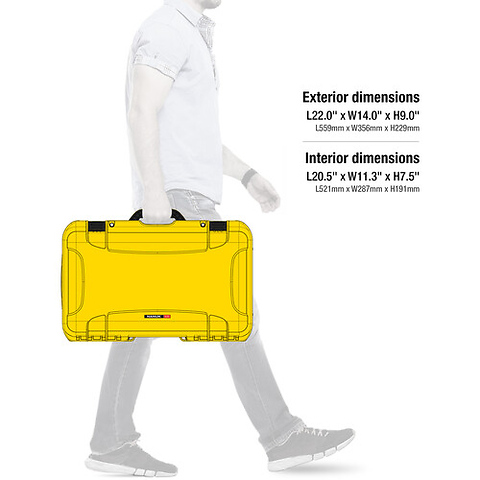 935 Wheeled Hard Case with Foam Insert (Yellow, 28.5L) Image 7