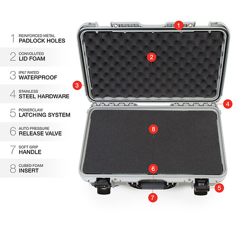 935 Wheeled Hard Case with Foam Insert (Silver, 28.5L) Image 6