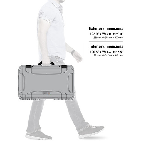 935 Wheeled Hard Case with Foam Insert (Silver, 28.5L) Image 7