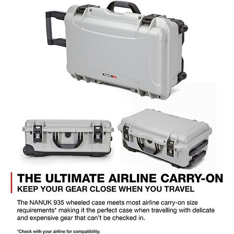 935 Wheeled Hard Case with Foam Insert (Silver, 28.5L) Image 8