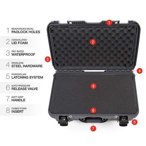 935 Wheeled Hard Case with Foam Insert (Graphite, 28.5L) Image 6