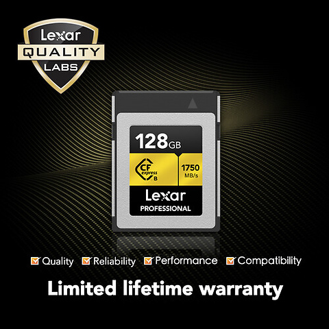 128GB Professional GOLD Series CFexpress Type B Memory Card Image 7