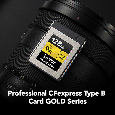 128GB Professional GOLD Series CFexpress Type B Memory Card Image 1
