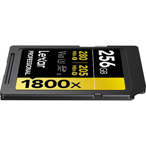 256GB Professional GOLD Series 1800x UHS-II SDXC Memory Card Image 1