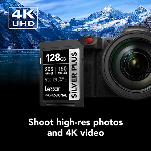 128GB Professional SILVER PLUS UHS-I SDXC Memory Card Image 3