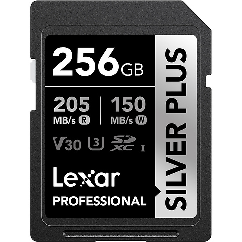 256GB Professional SILVER PLUS UHS-I SDXC Memory Card Image 0