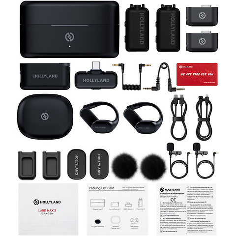 LARK MAX 2 Ultimate Combo 2-Person Wireless Microphone System for Cameras and Mobile Devices (Space Gray, 2.4 GHz) Image 1