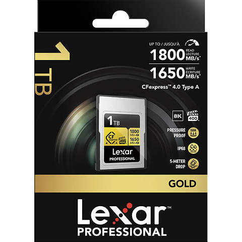 1TB Professional GOLD CFexpress 4.0 Type A Memory Card Image 3