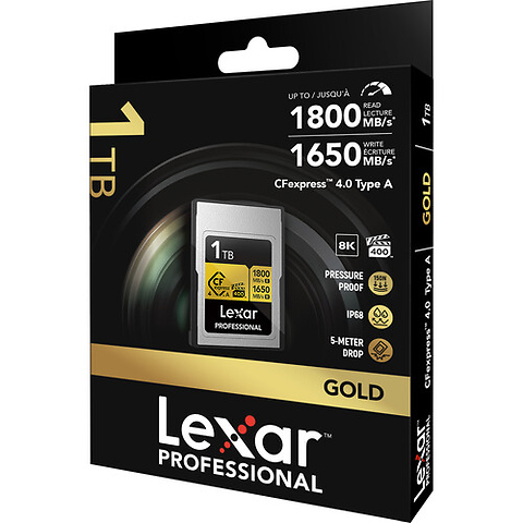 1TB Professional GOLD CFexpress 4.0 Type A Memory Card Image 4