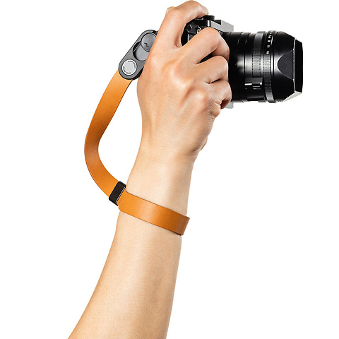 Cuff Leather Camera Wrist Strap (Amber) Image 0