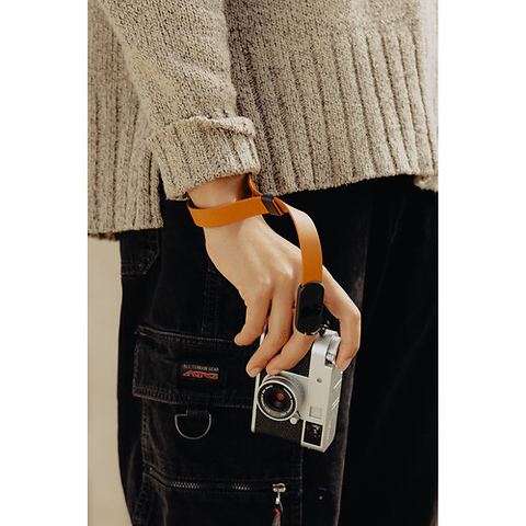 Cuff Leather Camera Wrist Strap (Amber) Image 2