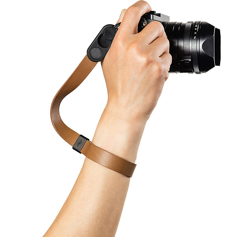 Cuff Leather Camera Wrist Strap (Tan) Image 0