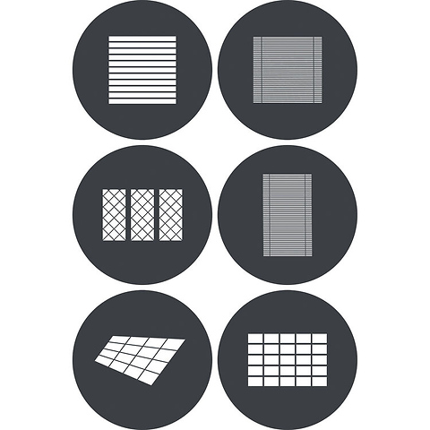 GP-GS4 Gobo Set for MG1200Bi Spotlight Mount (6-Pack) Image 0