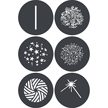 GP-GS3 Gobo Set for MG1200Bi Spotlight Mount (6-Pack) Image 0