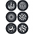 GP-GS1 Gobo Set for MG1200Bi Spotlight Mount (6-Pack)
