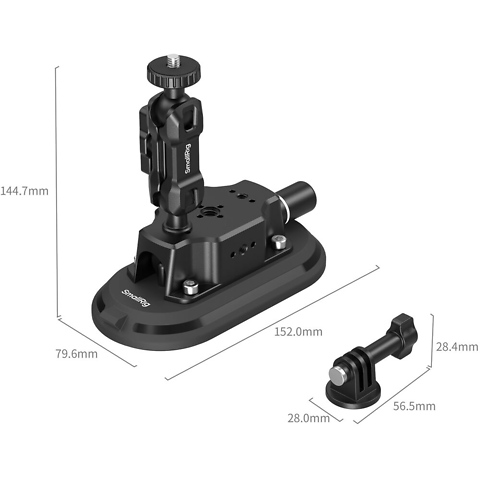 6 in. Car Suction Support for Action Cameras Image 1