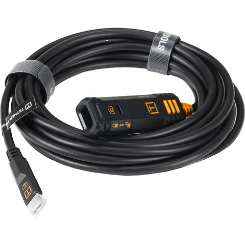 TetherPro Optima 10G TetherBoost Locking USB-C Extension Cable (16', Non-Reflective Black) Image 5