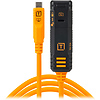 TetherPro Optima 10G TetherBoost Locking USB-C Extension Cable (16', High-Visibility Orange) Thumbnail 0