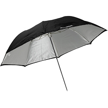43 In. Collapsible Optical White Satin Umbrella with Removable Black Cover Image 0