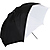 32in. White Satin Umbrella With Removable Black Cover